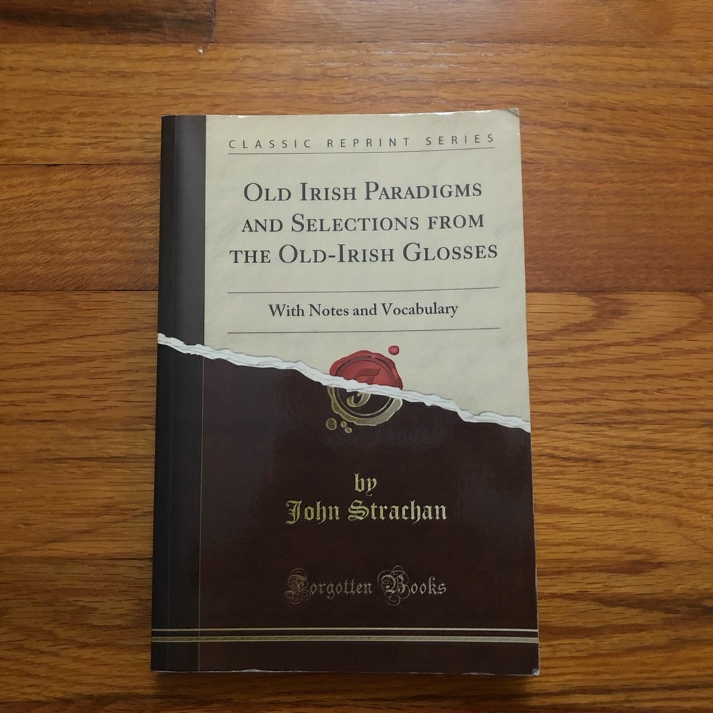NWOT Old Irish Paradigms & Selections Book